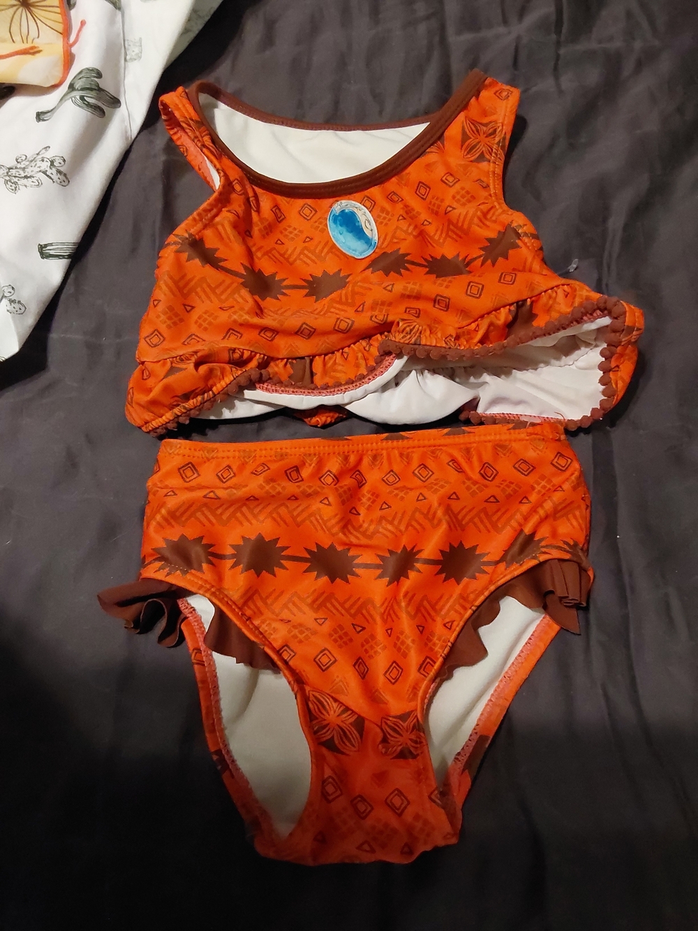 Disney Moana Three Piece Girls Swim Suit And Skirt